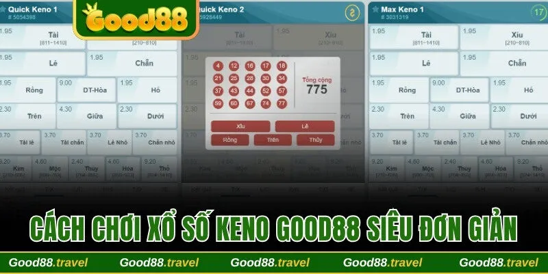 Cách chơi xổ số Keno Good88 siêu đơn giản 