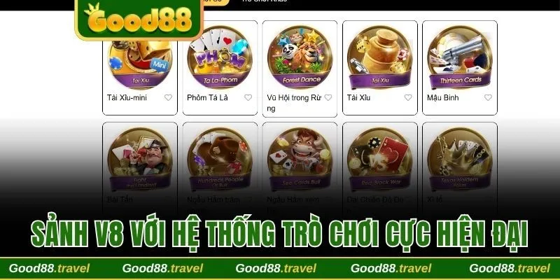 Sảnh V8 với hệ thống trò chơi cực hiện đại